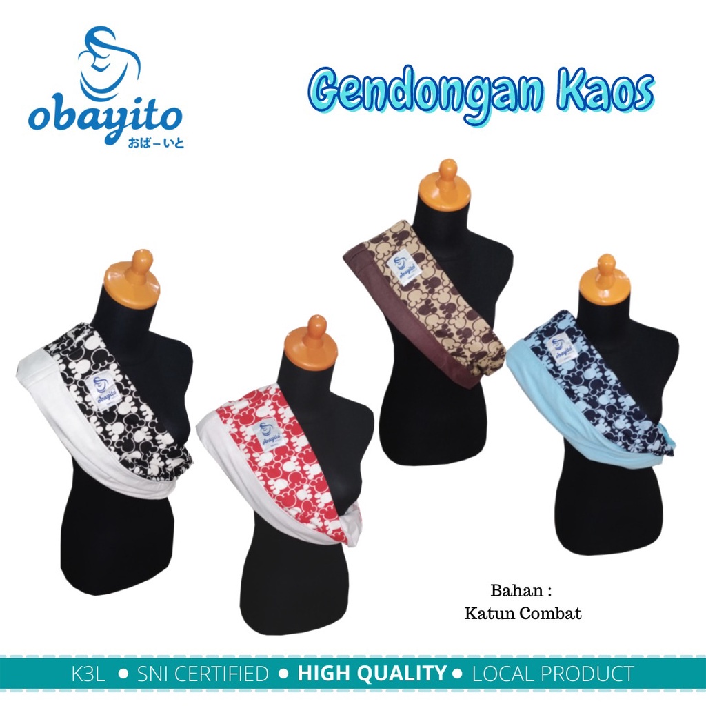 [S] <TERMURAH> GEOS OBAYITO MOTIF (S,M,L,XL) / GENDONGAN KAOS OBAYITO