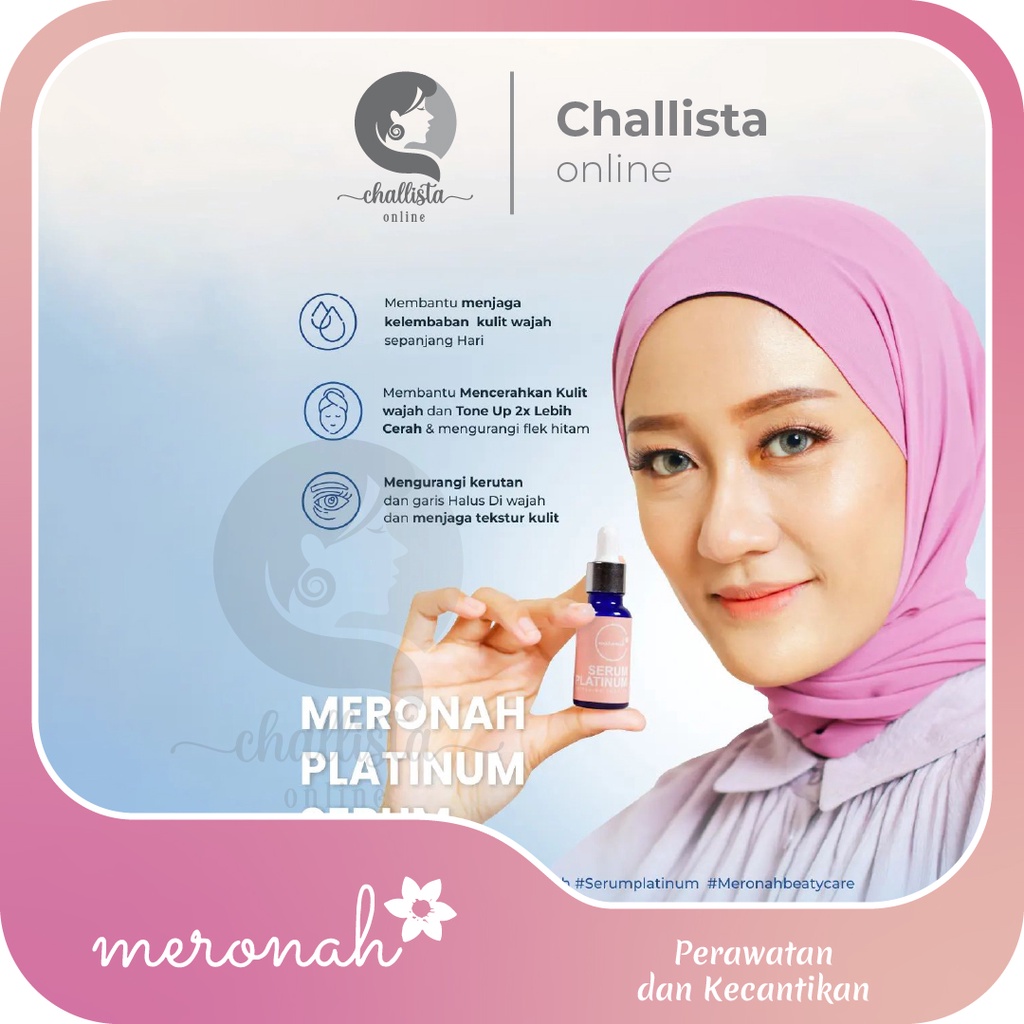 Serum Platinum Meronah whitening tone up mencerahkan wajah kusam