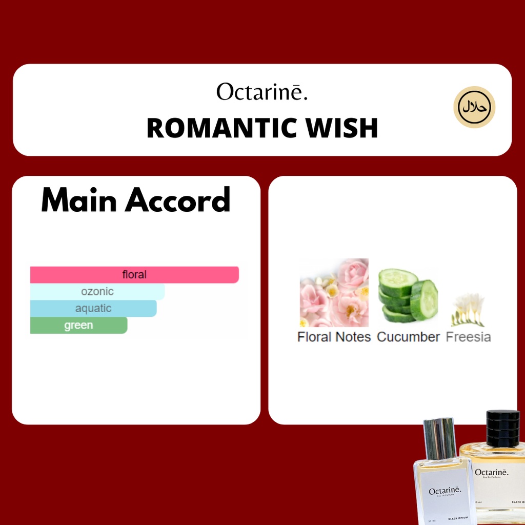 Octarine - Parfum Wanita Pria Tahan Lama Aroma Lembut, Manis Inspired By ROMANTIC WISH | Parfume Farfum Perfume Minyak Wangi Cewek Cowok Murah Original