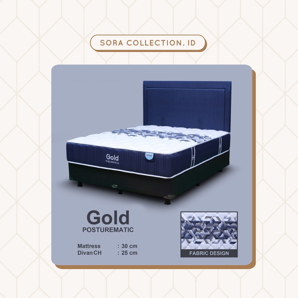 Kasur Springbed Central Gold Uk 180x200 cm + Divan Ori ( Full Set )