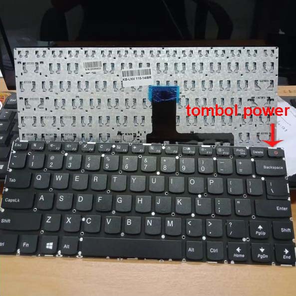 Keyboard laptop LENOVO Ideapad 110-14 110-14AST 110-14IBR 110-14ISK tombol power