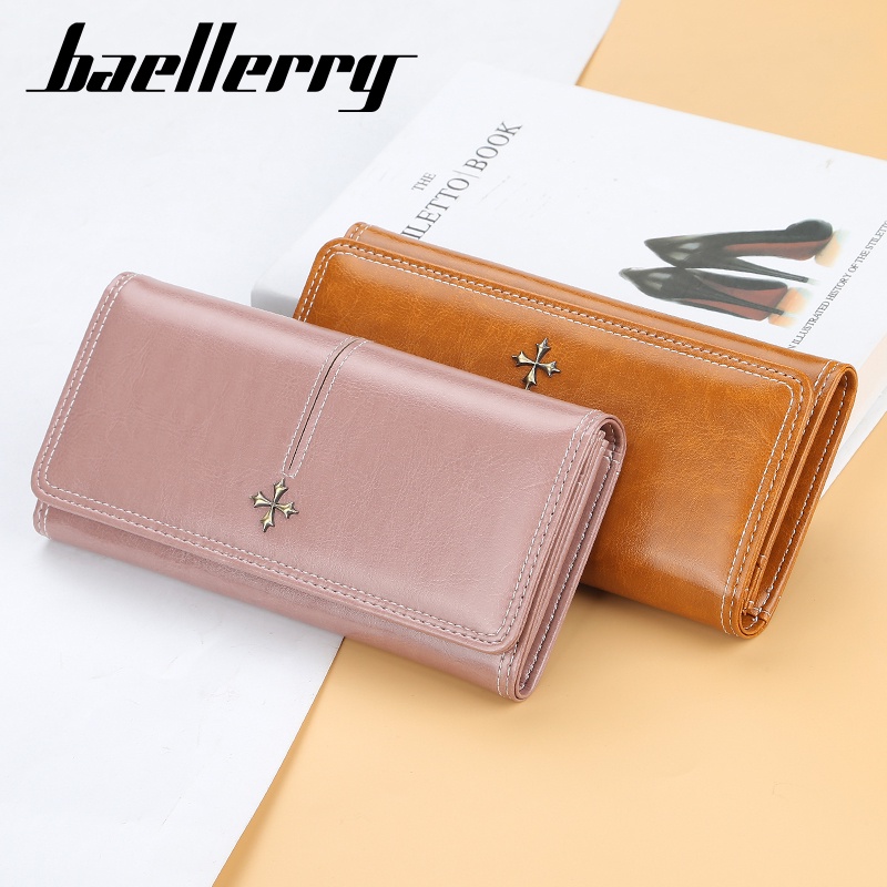 BAELLERRY N1826 Dompet Wanita Panjang Bahan Kulit PU Leather Premium WATCHKITE WKOS