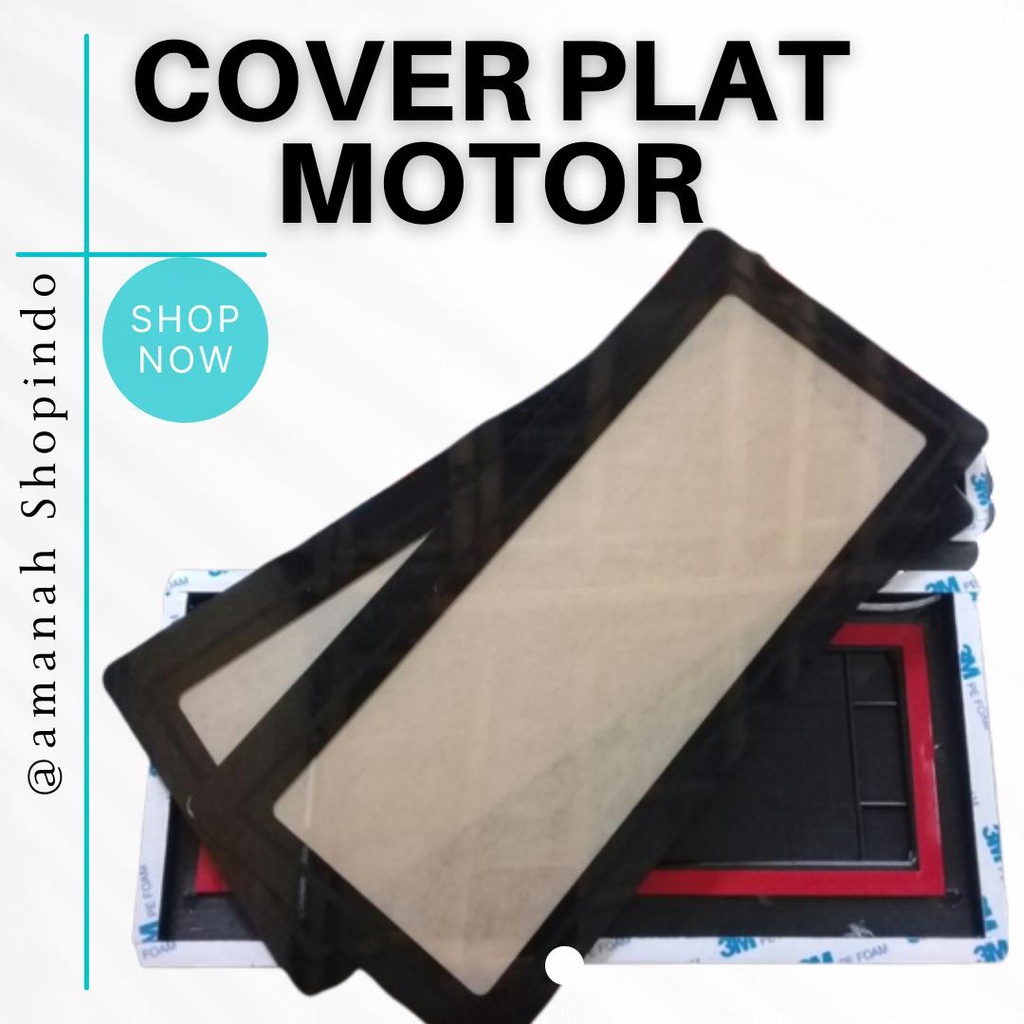 COVER PLAT MOTOR ACRILIK 1 SET ISI 2 PCS