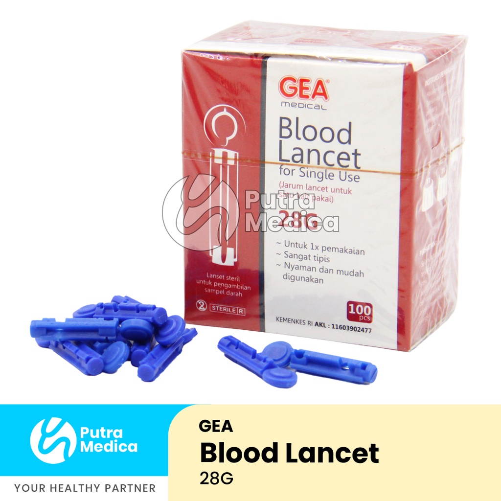Blood Lancet 28G - 1 Box / Jarum Bekam Pengambil Darah