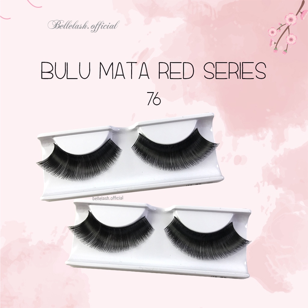 76 Bulu Mata Palsu Handmade Natural False Eyelash Eye Lashes Lusin