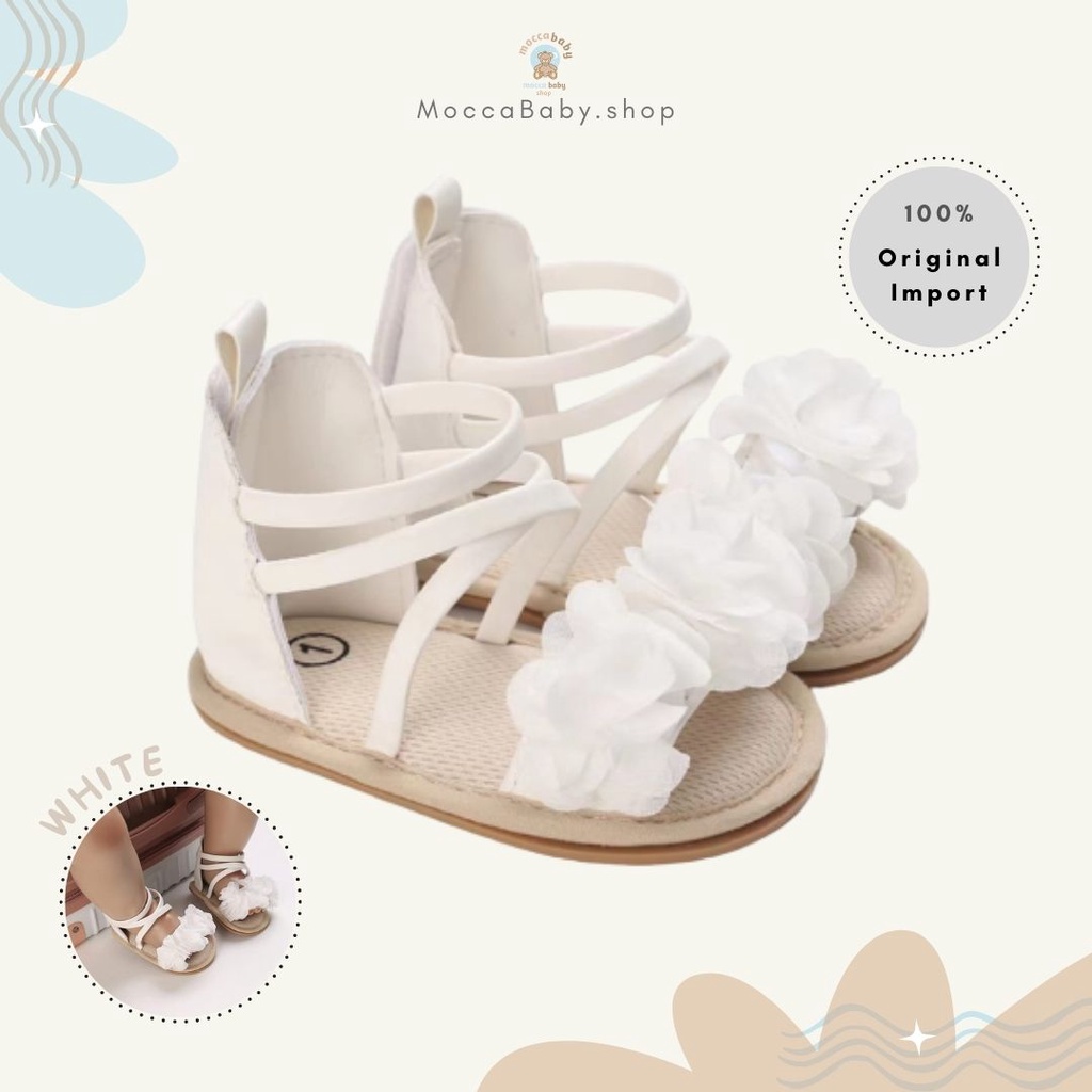 MBSS - PREWALKER Sepatu Anak Bayi Baby Shoes Sandal Casual Socks Anti Slip Bahan Import / VINNY RUFFLE