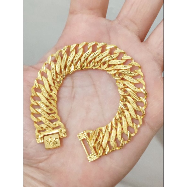 GELANG RANTE LIPAN MODEL EMAS PERAK 925 LAPIS MAS 24K