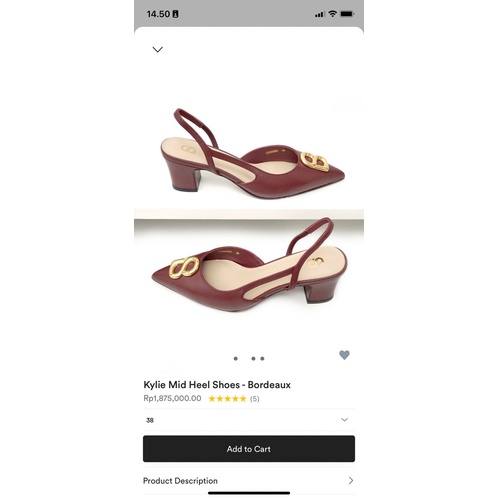 Buttonscarves Kylie Mid Heel Shoes size 39