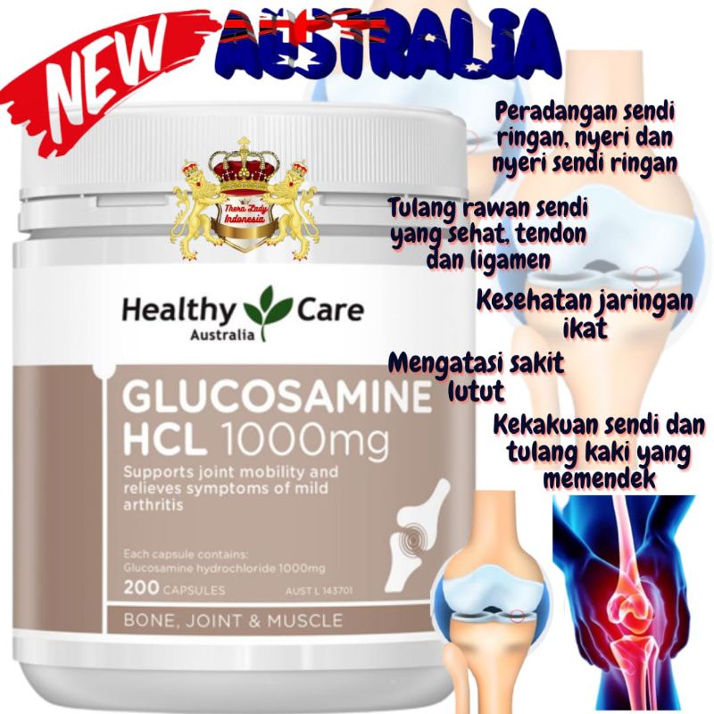Healthy Care Glucosamine HCL 1000mg 200 Capsules
