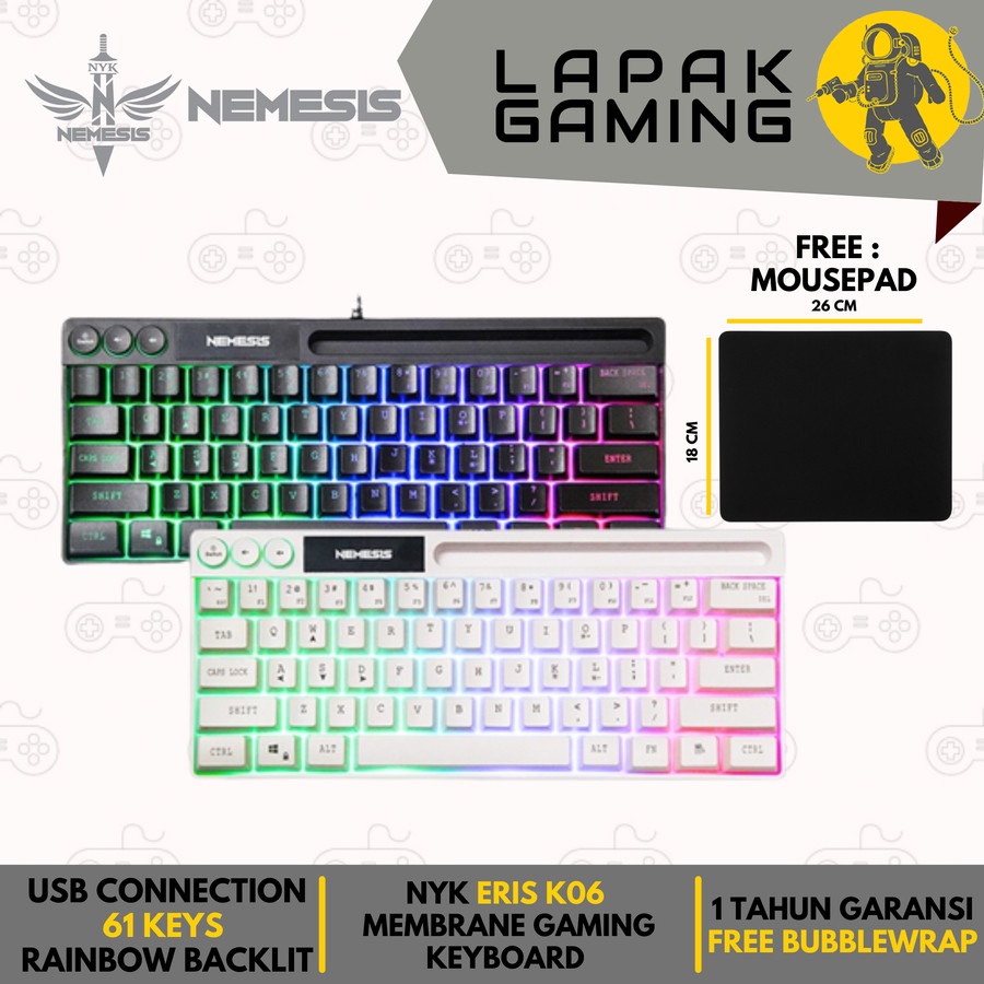 NYK Nemesis Eris K06 / K-06 Membrane Gaming Keyboard WITH PHONE HOLDER