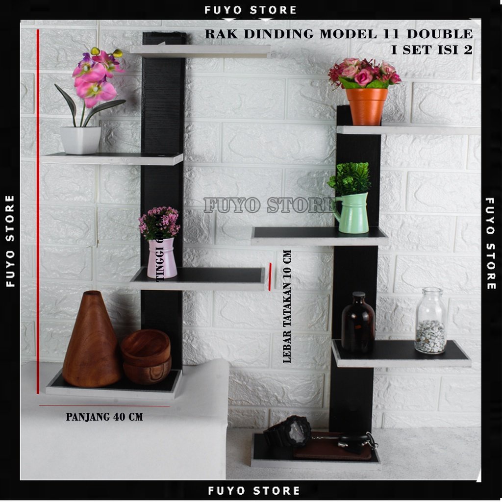 FYSRM11HP- RAK DINDING MODEL 11HP / RAK BUNGA / RAK CUPANG / RAK MULTIFUNGSI RAK MAKE UP RAK DAPUR