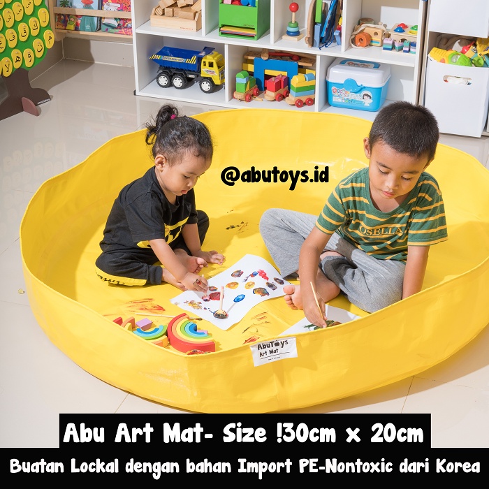 playmat abu art mat sensory play anti air kolam anak alas main waterproof playmate bayi karpet pvc COD