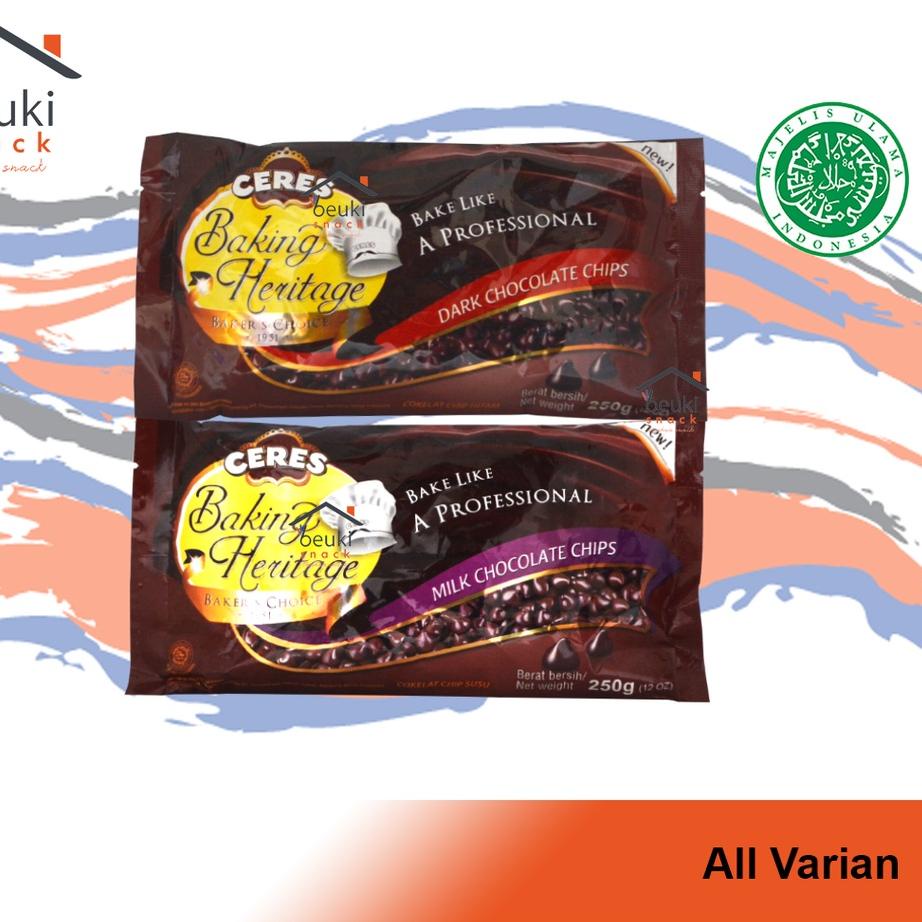 

Makin laris--VARIAN Ceres Baking Heritage Choco Chip Milk / Dark Untuk Bakery Kemasan Pack Halal MUI