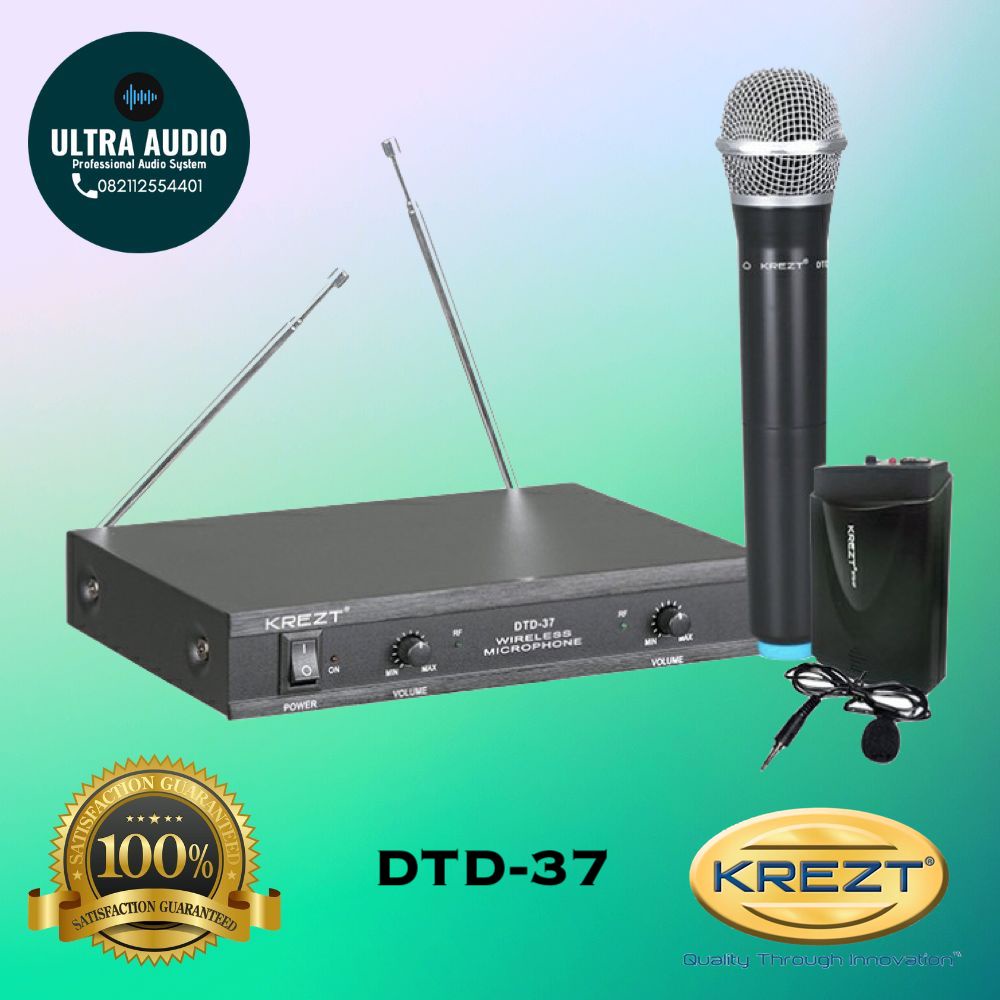 KREZT DTD-37 / DTD37 / DTD 37 Wireless Microphone System ORIGINAL