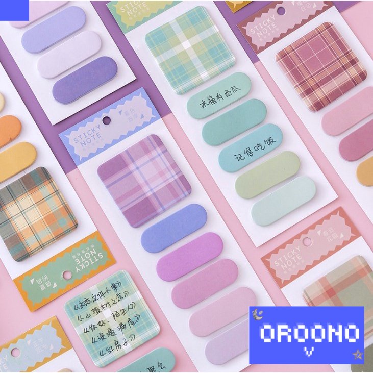 

oroono - Stickynotes Post It Memopad Set Pastel Colour Aesthetic isi 120