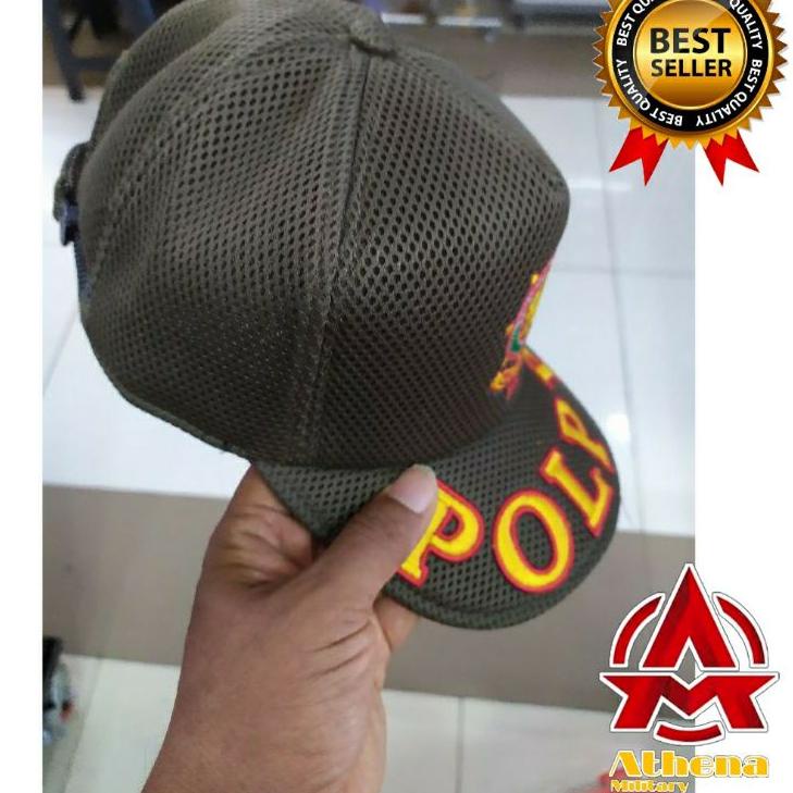 Update topi pol pp hijau logo jaring  topi pol pp hitam logo jaring 