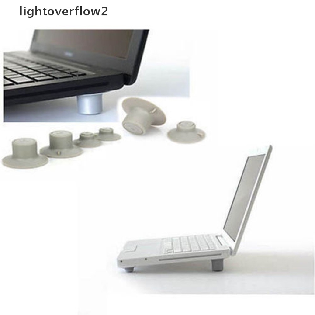 (lightoverflow2) 2pcs Stand Pad Pendingin Anti Slip Untuk Laptop / Notebook