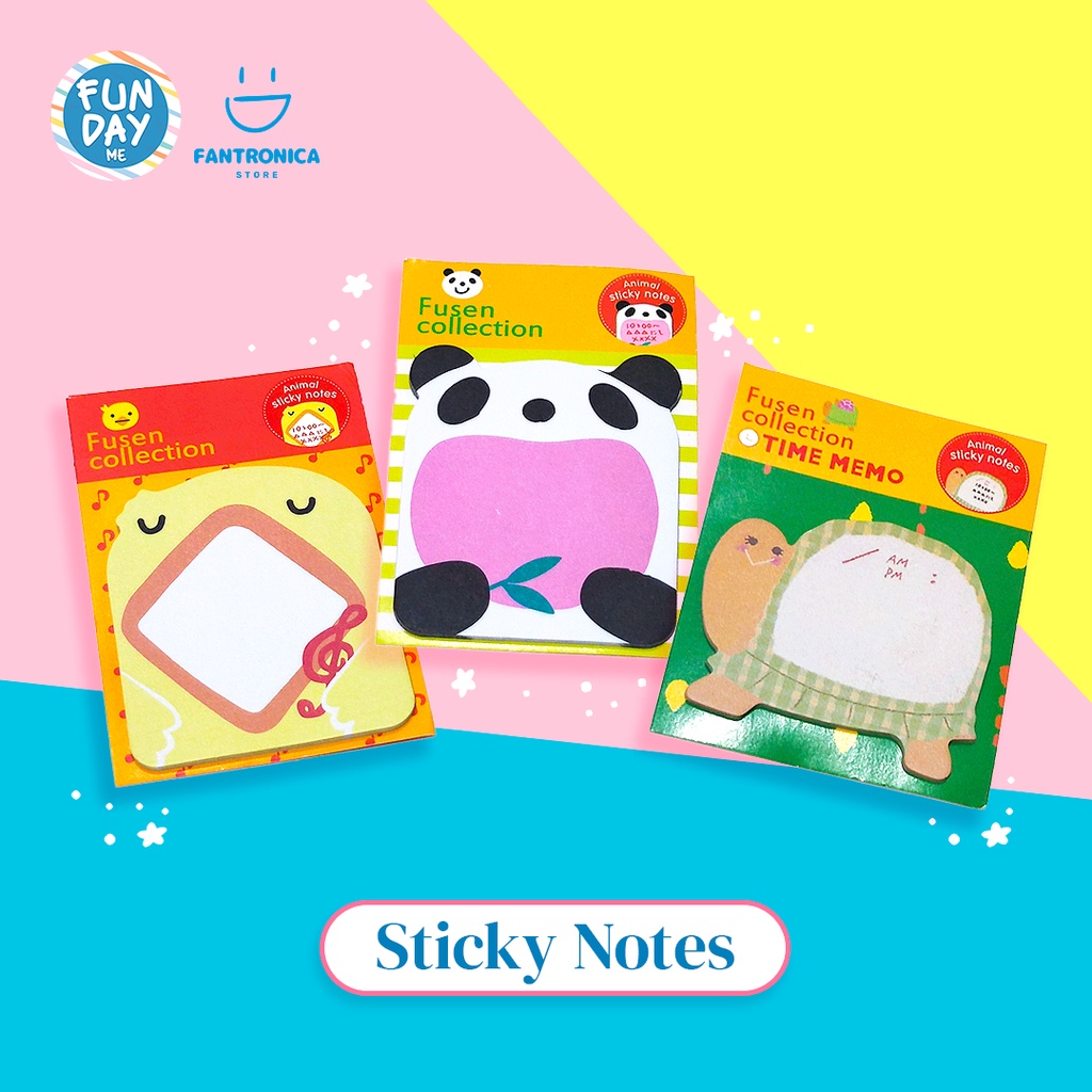 

Sticky Notes / Post It / Pembatas Buku / Memo Pad / Tempelan Buku Motif Binatang Lucu Animal