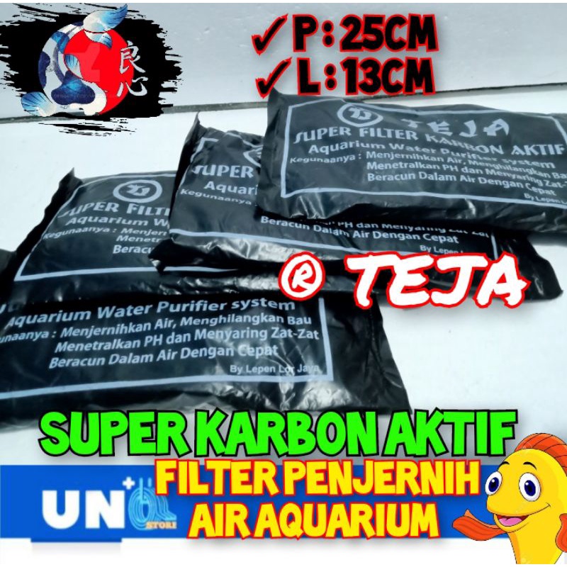 KARBON AKTIF SUPER FILTER PENJERNIH AIR AQUARIUM/TEJA/MURAH