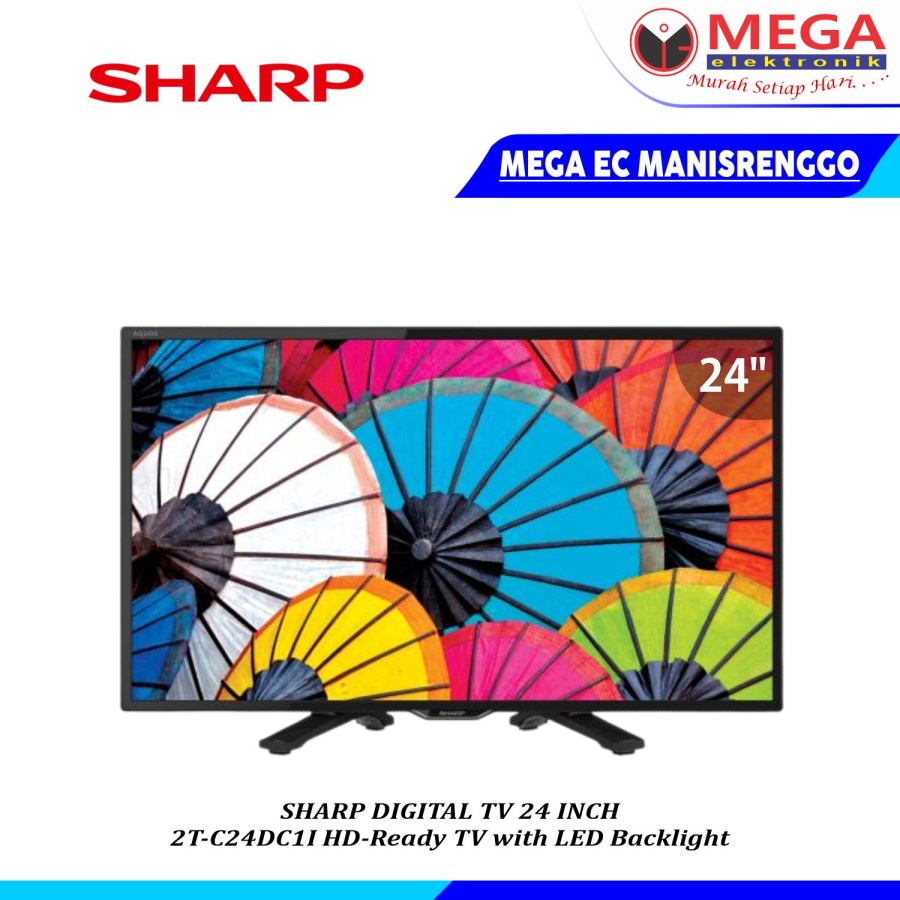 Jual Sharp Digital Tv T C Dc I Inch Hd With Led Backlight Shopee