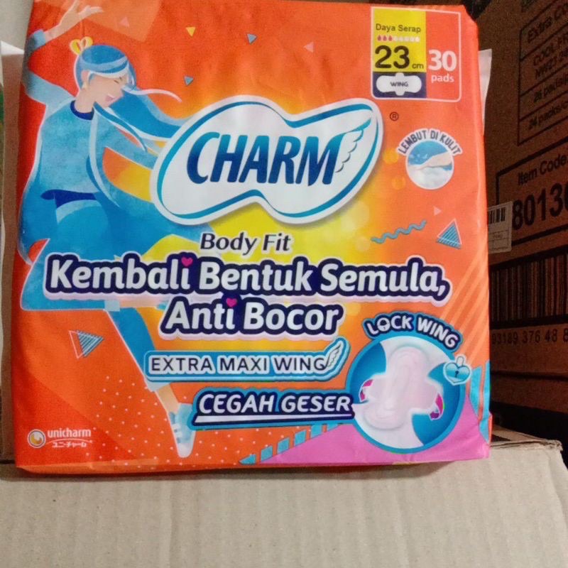 Charm Maxi Wing 23cm isi 30pads - Pembalut