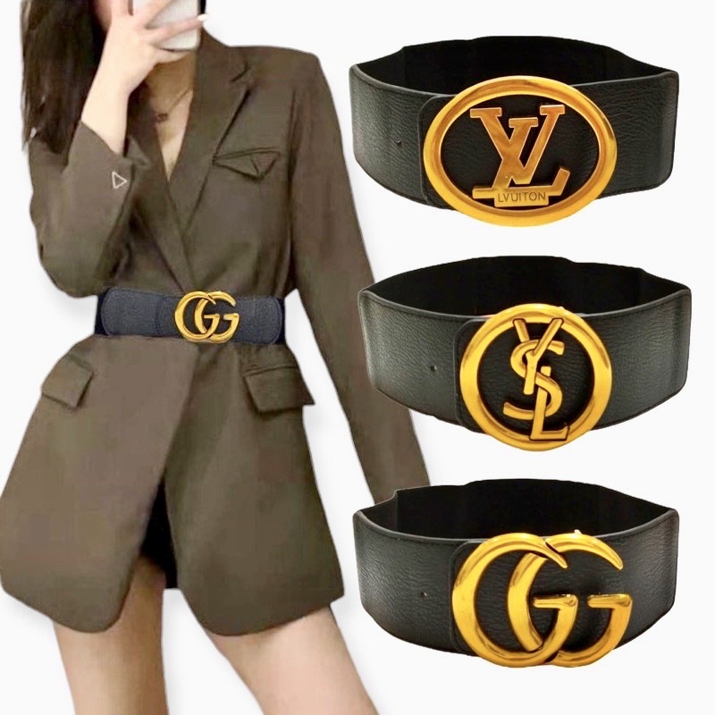 UP PROMO Belt wanita / Tali pinggang / Ikat pinggang wanita karet obi import elastik 7cm 00435-00454