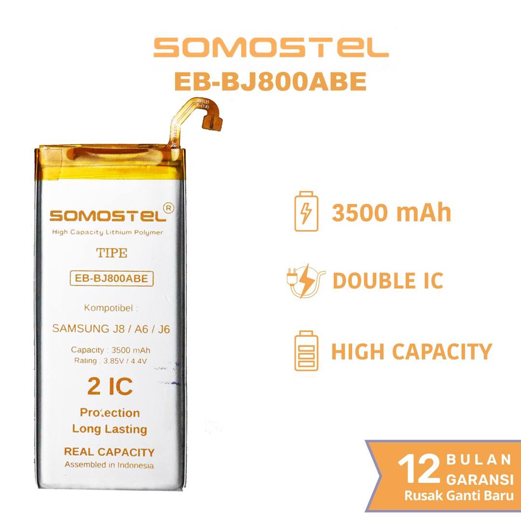 Somostel - EB BJ800ABE Samsung J8 / A6 / J6 Batre Batrai Baterai