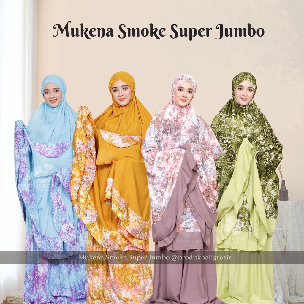 Mukena Dewasa Smoke Super Jumbo                                           ⠀                      Muk