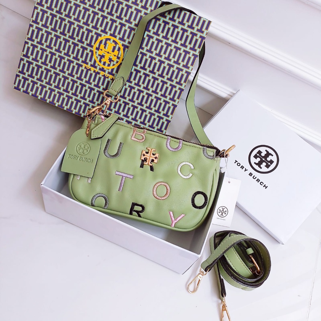 TAS SELEMPANG T*RY ALFABET SLING BAG IMPORT SET BOX KODE SA003