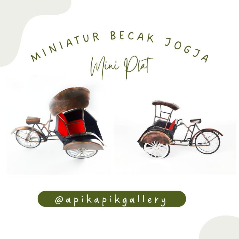 Miniatur becak jogja - Miniatur Becak Antik - Miniatur becak jogja - Miniatur Becak Besi - Miniatur 