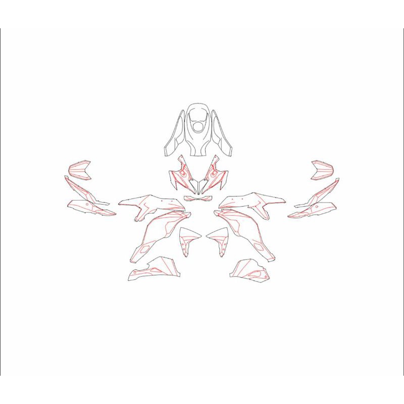 Pola decal ninja zx25R