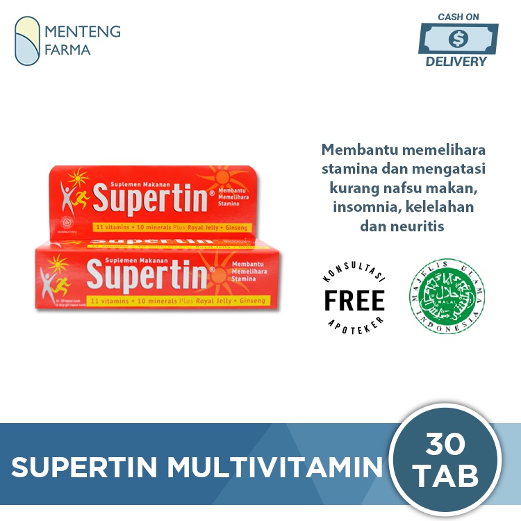 Supertin Multivitamin 30 Tablet - Meningkatkan Stamina dan Daya Tahan Tubuh