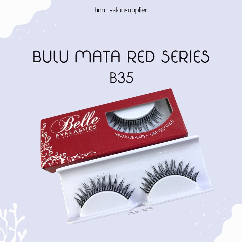 B35 Bulu Mata Palsu Handmade Fake Eyelash Eye Lashes Lash Artifivial Belle Eyelashes