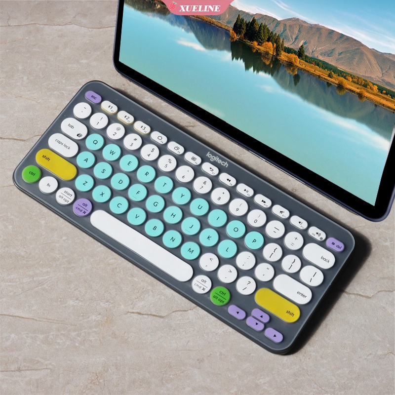 Skin Pelindung Keyboard Warna Putih Untuk Logitech K380 (ZXL)