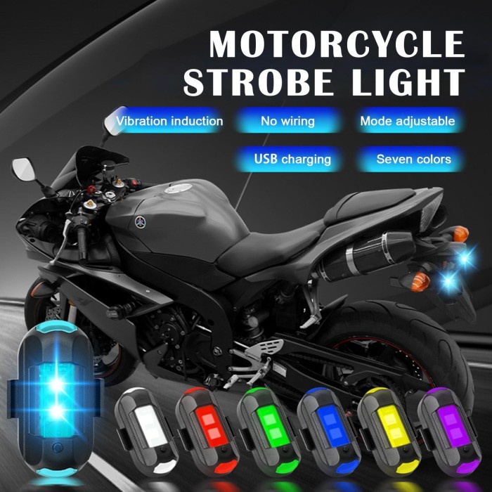 Lampu Led Kedip Pesawat RGB 7 Warna Motor Mobil Drone