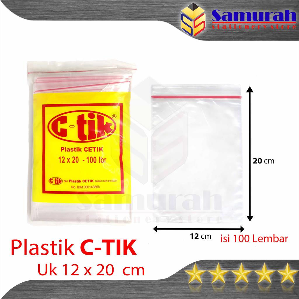 Plastik Klip C-TIK 12 x 20 Cetik / Klip Obat 12x20 cm PE Clip Ziplock / Zipper Bening / Plastic Bung