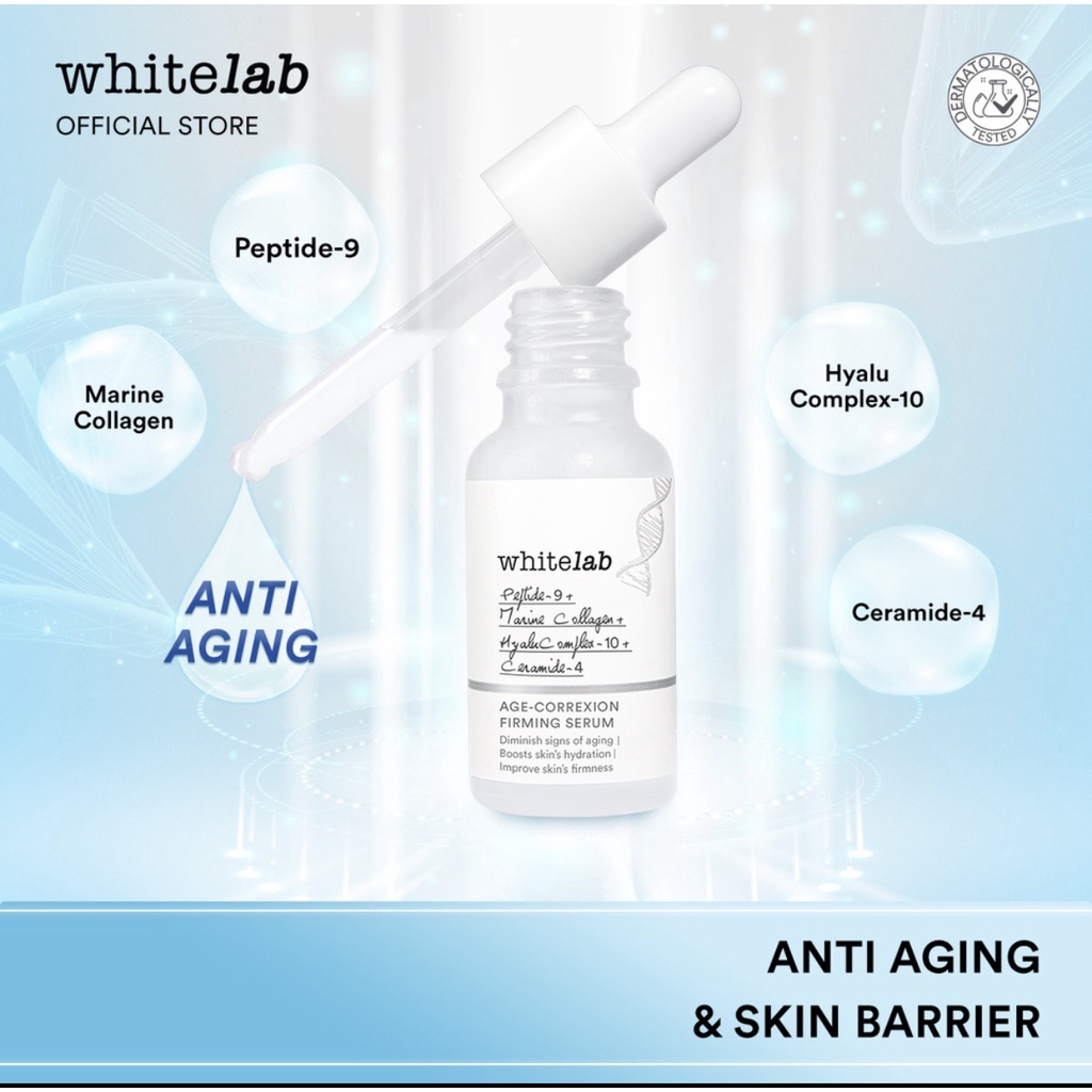 Whitelab Age-Correxion Firming Serum - Serum Anti Aging Untuk Kulit Kenyal Dengan Peptide, Ceramide &amp; Hyaluronic