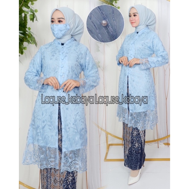 Set Kebaya Tunik Kancing Seribu Stelan Kebaya Model Kancing Set Kebaya Tunik Busui Kebaya Modern Terlaris Baju Kondangan By Laquse_Kebaya