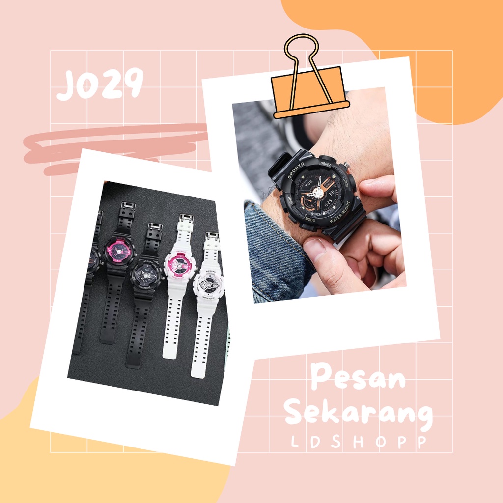 LDS J029 Jam Tangan Sporty Tali Rubber Analog Import Fashion Terbaru Murah