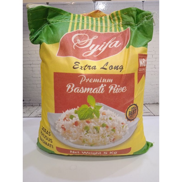 

Beras Basmathi 500gr Beras india / Beras Basmati Syifa / Beras Nasi Beryani