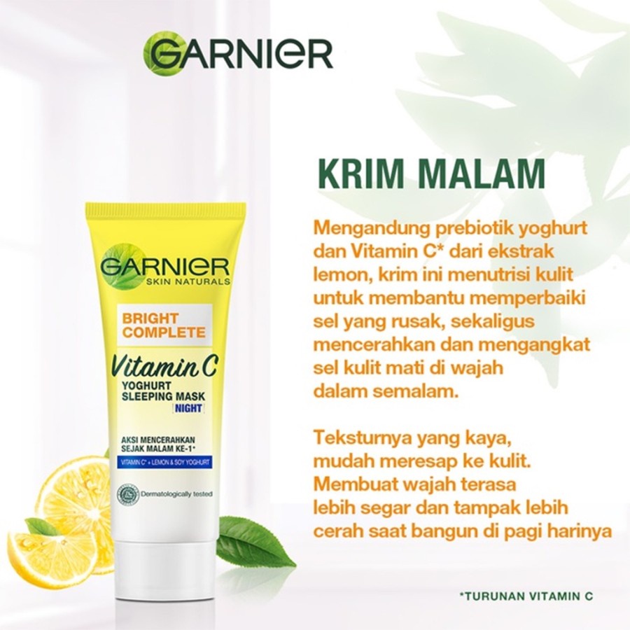 GARNIER BRIGHT COMPLETE VITAMIN C YOGHURT SLEPPING MASK
