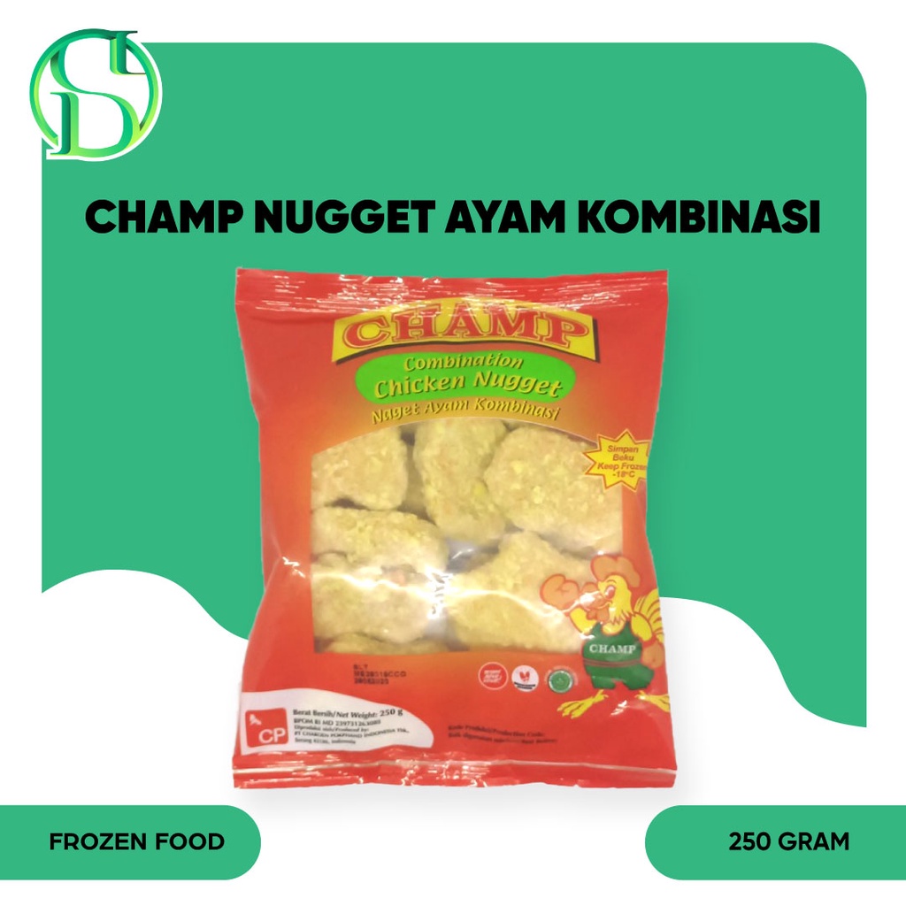 

Chicken Nugget Champ 250gr Naget Ayam Kombinasi