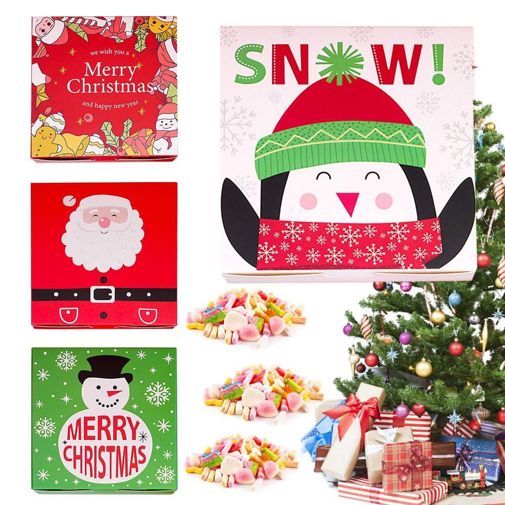 R-flower Christmas Gift Box Hadiah Kado Packaging Cookie Box Rusa Merry Christmas