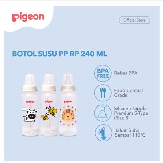 Pigeon Nipple Peristaltic Nipple - Botol Susu - Perlengkapan Bayi 240m