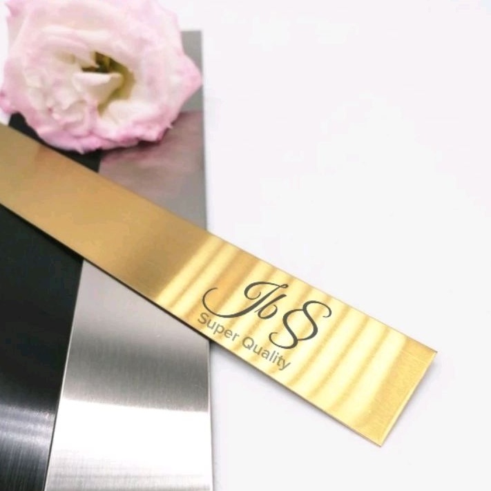 LIST STRIP HAIRLINE GOLD 70MM×P:305CM×T:0,8MM STAINLESS SS 201 - LIST INTERIOR/DEKORASI