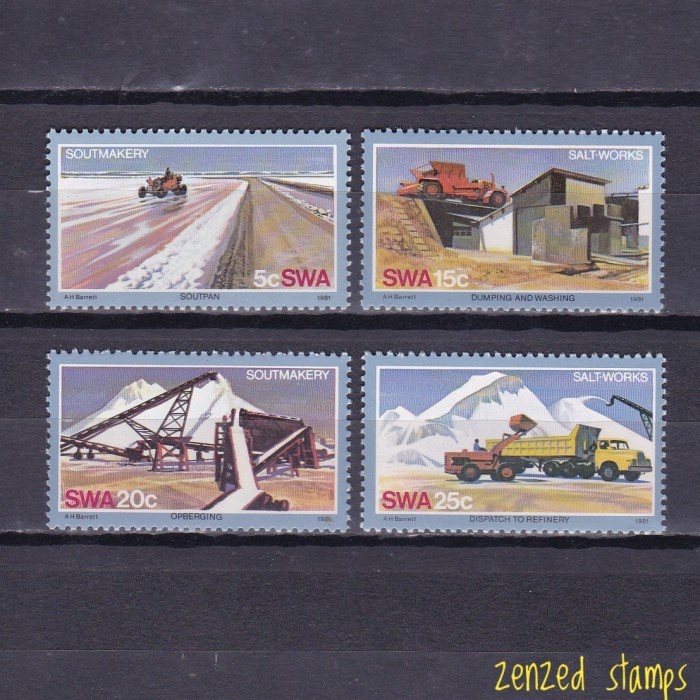 

0719 Perangko SWA 1981 Salt Industry 4v Mnh