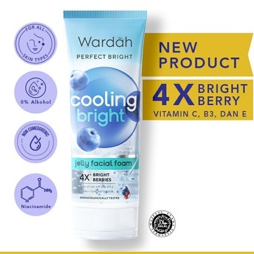 Wardah Perfect Bright Cooling Bright Jelly Facial Foam 100ml