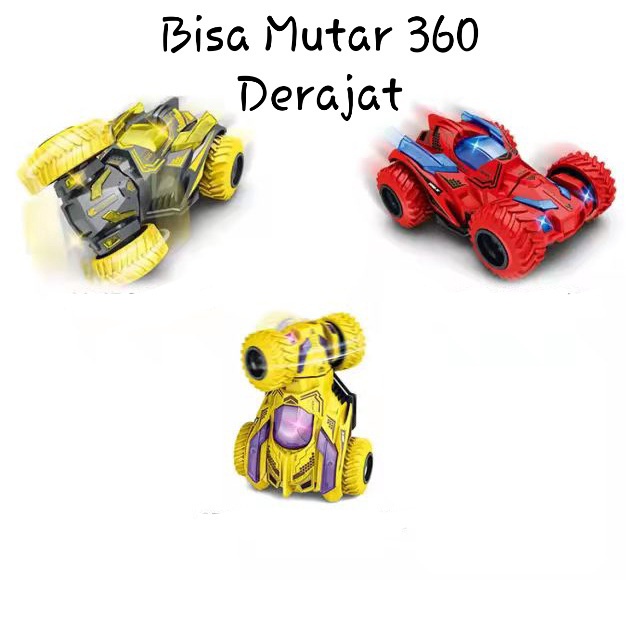 Mainan Mobil Anak Pull Back Cars Monster Turnable Head Putar Rotation