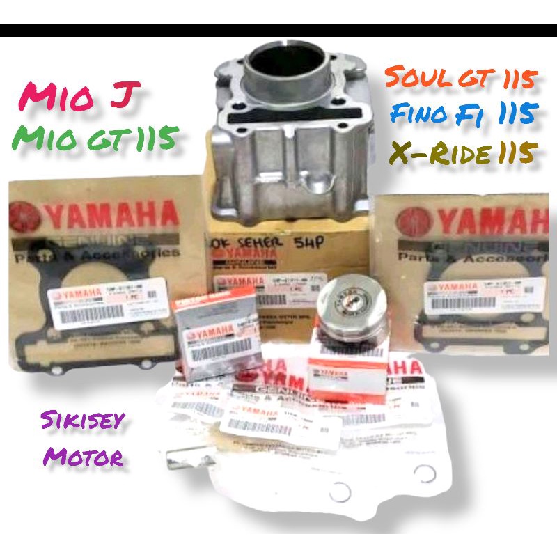 BLOK SEHER MIO J, MIO GT, X-RIDE (54P) + PISTON KIT + PAKING BLOK + PAKING HEAD. ORI YGP.