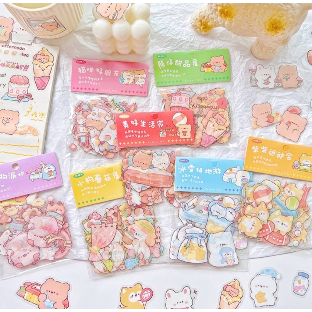 

46pcs animal cute deco stickers (LAST STOCK)